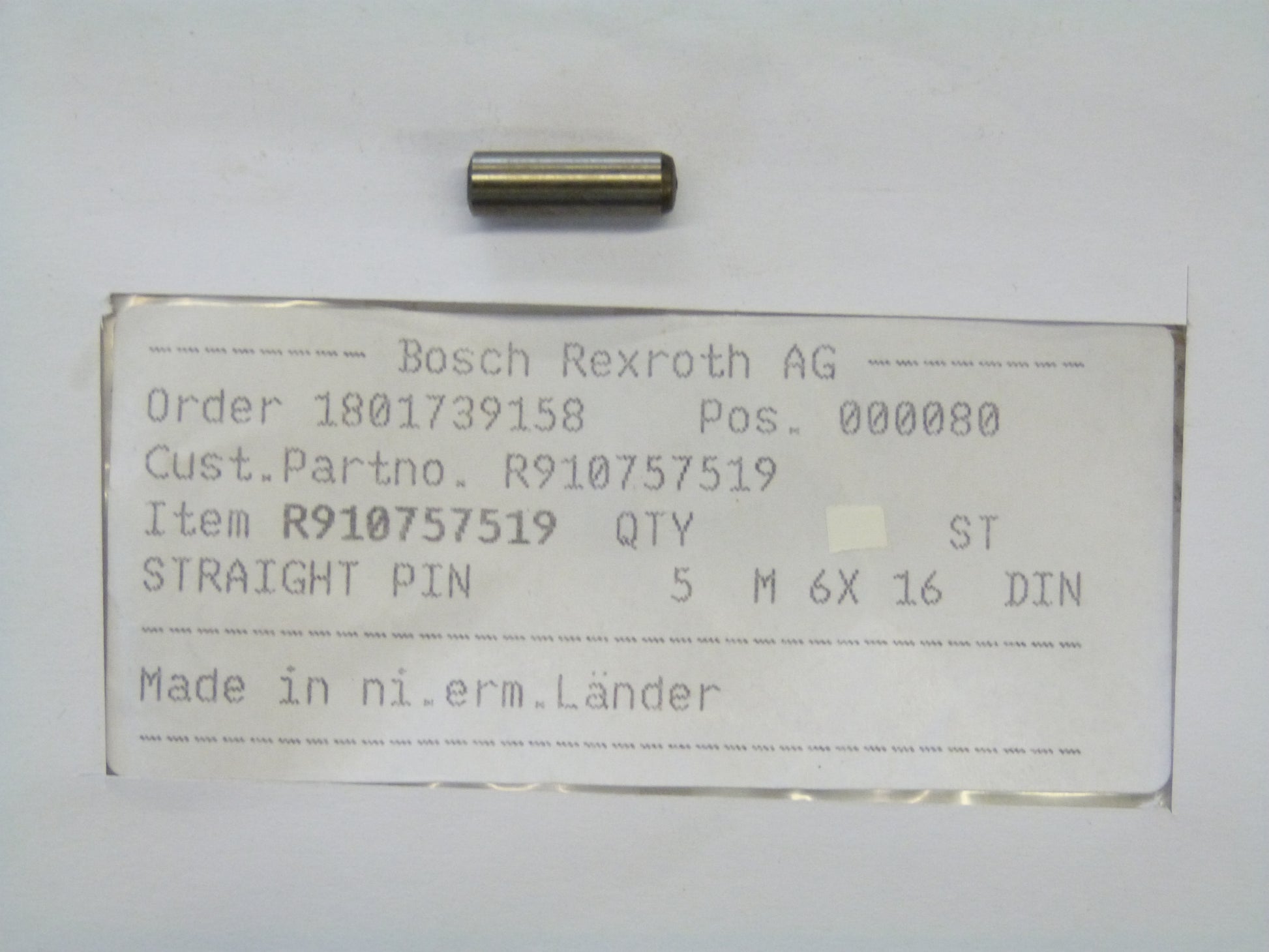 Image 1 of CYLINDER PIN