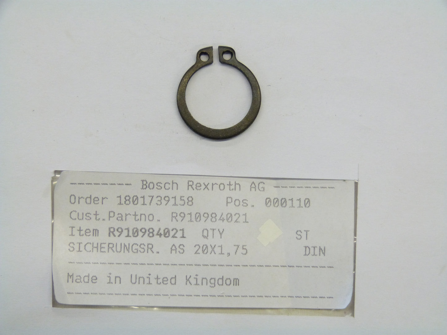 Image 1 of RETAINING RING