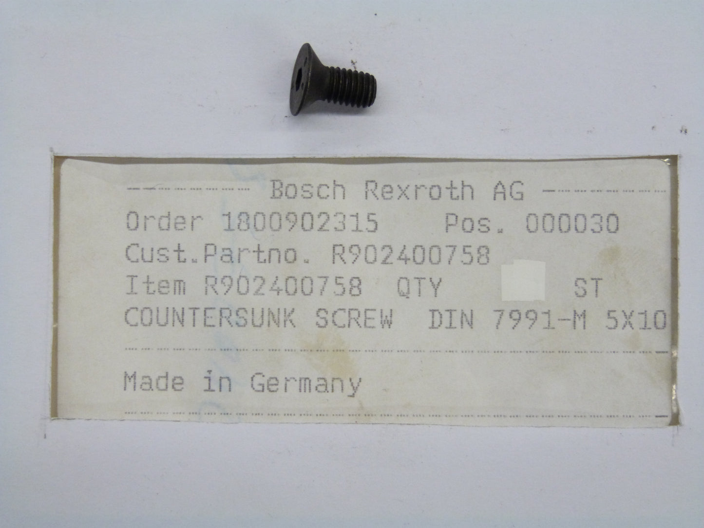Image 1 of FLAT HEAD SCREW