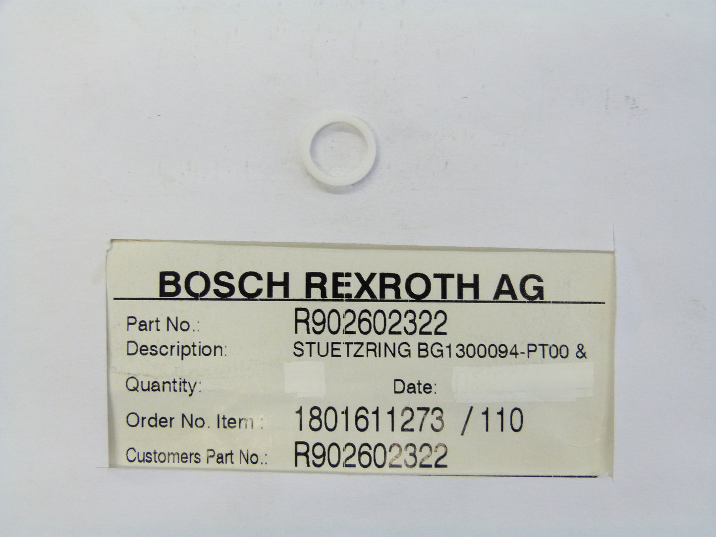 Image 1 of BACK-UP RING
