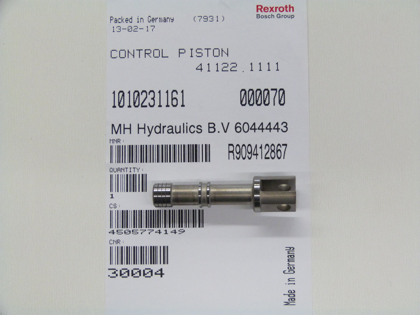 Image 1 of CONTROL PISTON