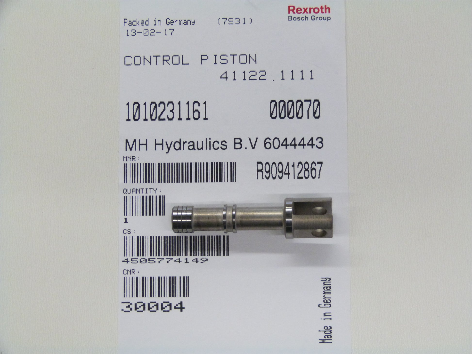 Image 1 of CONTROL PISTON