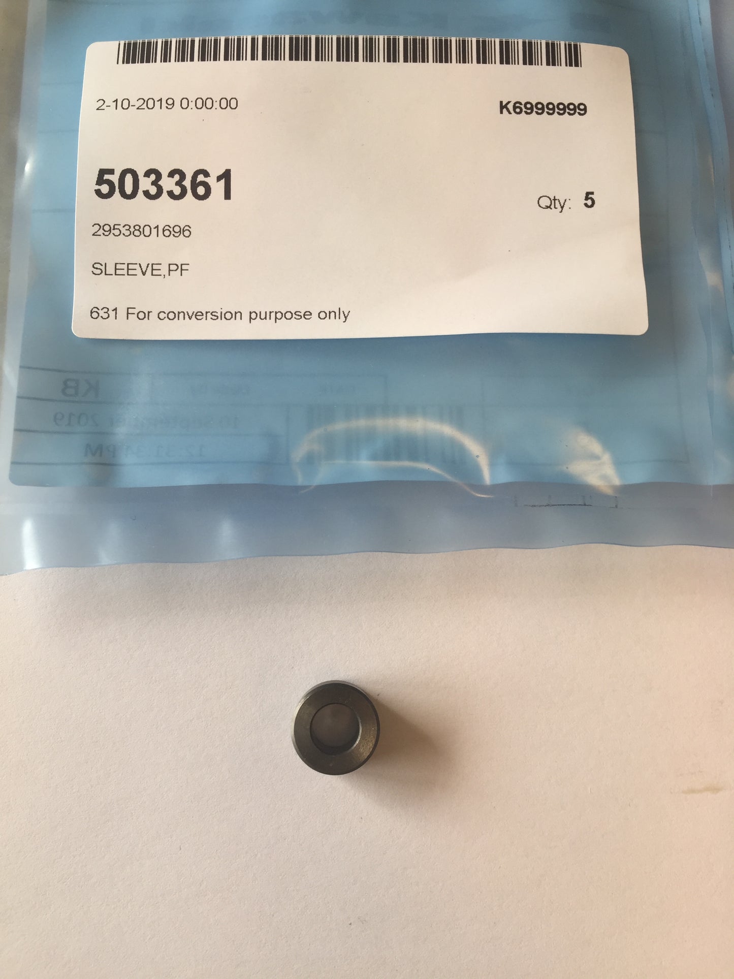 Image 3 of SLEEVE,PF