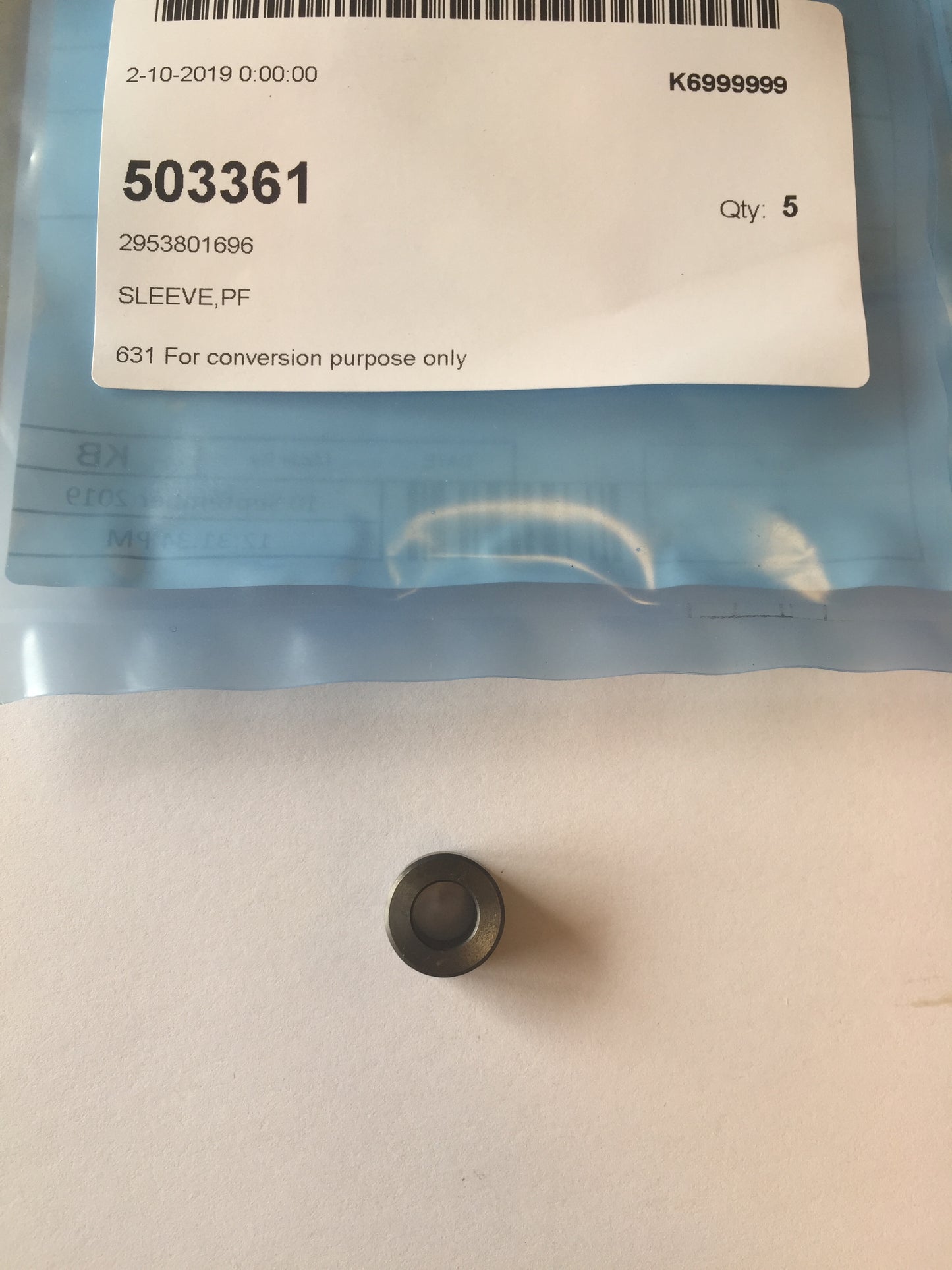 Image 2 of SLEEVE,PF