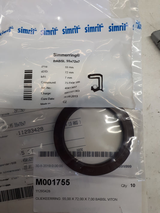 Image 1 of OLIEKEERRING  55,00 X 72,00 X 7,00 BABSL VITON